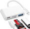 Loydia SD Card Reader for iPhone iPad, 4 in 1 Camera Card Reader, Charging Port, USB Port, TF and Micro SD Card Reader, Memory Card Adapter for iPhone 14/13/12/11/X/XS/XR/8/7 iPad, Plug and Play