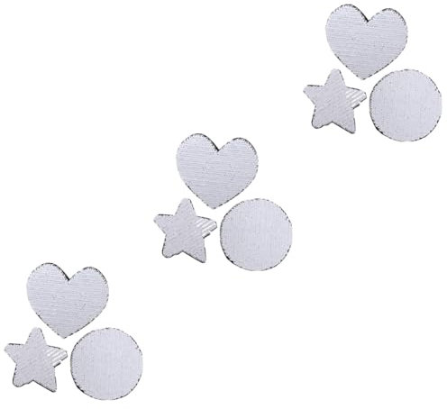 DIYEAH 9 Pcs Sublimation Cloth Sticker Embroidered Clothes Patches Sewing Applique Iron on Patches Heart Iron on Applique Punk Patches Suede Patches Accessories White Fabric Heart-Shaped