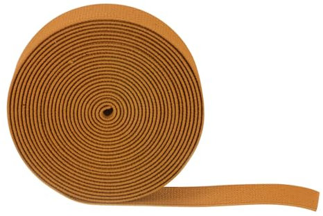 QUARKZMAN 5 Stück Gummiband 25mm Breite Gummibänder Nähen 5 Meter Lang, Hosengummi Elastisches Band Flachgestricktes Rubber Gummilitze für DIY-Projekte Kunsthandwerk Stoffe, Braun