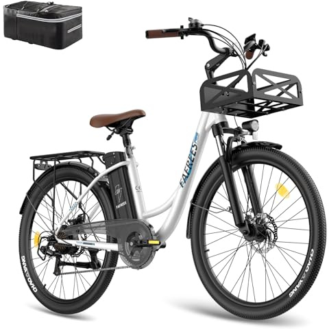 Fafrees F26 Lasting 25AH E Bike Damen 26 Zoll [ Offiziell ] Ebike Herren 250W, Elektrofahrräder 25km/h, E Fahrrad IP54, E Mountainbike bis 200KM Reichweite, City Electric Bike 120kg für Erwachsene