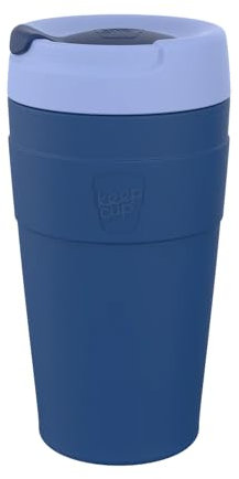 KeepCup Traveller, Reusable Travel Mug - Vacuum Insulated Stainless Steel Cup with Leakproof Sipper Lid - 16oz/454ml - Gloaming