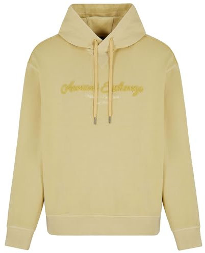 Armani Exchange Urban Heights, Cornely Logo Signature Felpa con Cappuccio, Pale Hay, XXL Uomo