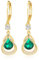 Gold Ohrringe Geburtsstein hängend ohrringe 14K gold hängend gold ohrringe Feine Schmuckstücke Geburtstagsgeschenke für Frauen(Gold Mai)