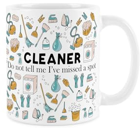 Purely Home Cleaner Mug - Humorous Cleaning Themed Novelty Gifts - Tea/Coffee Hot Drinks White Ceramic Cup Present