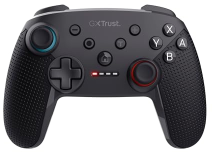 Trust GXT 1246 Muta Mando Nintendo Switch Inalambrico con Bluetooth, Vibración Dual Shock, Sensor de Control, Función Turbo, 15h de Juego, Controller para Nintendo Switch, Lite, OLED, Negro