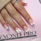 French False Nails - 24Pcs Square Fake with Glue - Press on Nails Pattern - Stick on Nails - French Nail Tips with Nail Glue for Women Girls Nail Art