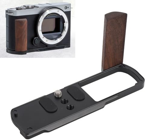Poignée en Forme de L pour LUMIX S9 avec Support en Bois et Plaque QR pour Arca, Trou de Vis 1/4 Pouce - Accessoires D'appareil Photo