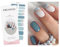 JMEOWIO Gel Nail Stickers Gold Glitter Light Blue Semi Cured Gel Nail Strips Wraps UV/LED Nails Art Design Decoration Accessories