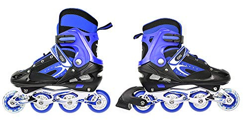 Roller für Kinder, Rollschuhe für Jungen und Mädchen, verstellbare Rollschuhe für Kinder von 3 bis 9 Jahren, lustige Lichter für Anfänger