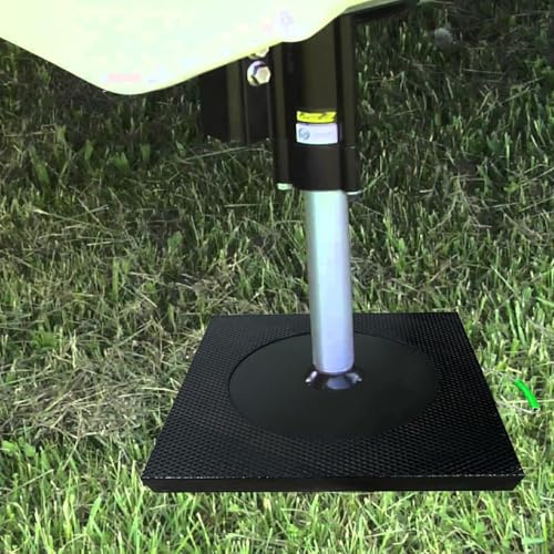 High Density Heavy Duty Outrigger Jack Pad, Unbreakable Rv Landing Gear Pads with Handle 12 16 20 24 28in Wide, Stackable Stabilizing Pad for Trailer Crane Wrecker Ladders 30x30x3cm/11.8x11.8x1.2in