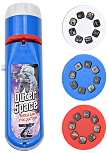 Dinosaur Torch and Projector for Kids Ages 3+,Ideal Christmas Stocking Fillers Birthday Gifts for Boys Girls,3 Discs 24 Images,Cool Educational Dinosaurs Toys,Kids Torch Toy Night Light (Outerspace)
