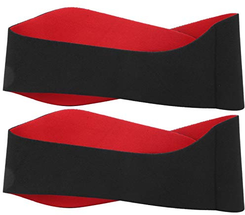 UMDHAIYI Diadema de natación para mujer, neopreno impermeable antideslizante, banda para el pelo para deportes yoga, gancho y bucle ajustable, banda elástica para ejercicio (Negra)