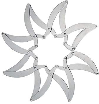 Alessi Augh! DUL01 - Sottopentola Estensibile di Design, in Acciaio Inossidabile 18/10 Lucido, 24 cm