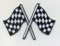 CHECKERED RACING FLAGS PATCH BADGE HOT ROD DRAG RACE MUSCLE CAR KUSTOM Iron on Sew Applique Embroidered patches