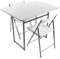 Versa Andrea Set de Mesa y Dos Sillas para Cocina, Terraza, Jardín, Balcón o Comedor, Mesa y Sillas, Set de 3 Piezas, Medidas (Al x L x An) 80 x 70 x 100 cm, Metal y PVC, Color Blanco