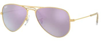 Ray-Ban Unisex 0rj9506s Sonnenbrille, Gold (Gestell: Matt Gold; Gläser: Lila Flash 249/4v), Small (Herstellergröße: 50) EU