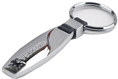Automotiva Peugeot Thin Chrome Style Featured Brand Logo Keyring Keyfob Peugeot