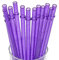 DAKOUFISH 9 Inch Reusable Plastic Glitter Sparkle Drinking Straws,BPA-Free,for 16oz 20oz Tumblers/Jars,12 Straws with One Cleaning Brush (9inch Purple)