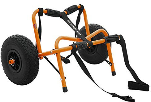 RAD Sportz Kayak Trolley Pro Premium Kayak Cart with NO-Flat Airless Tires 150 LB Capacity Orange with Free Mesh Carry Bag