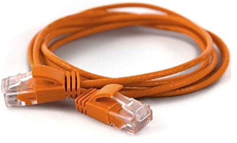 wantecWire Extra dünnes Patchkabel CAT.6 UTP, Länge 0.25 m, orange