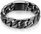 JewelryWe Panzerkette Armband Herren Schwarz: 20mm Breit Edelstahl Hochglanz Poliert Groß Schwer Kubanische Kette Armkette Maskulines Panzerarmband Schmuck Geschenk für Männer Freund Vater