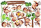 Bilderwelten Fenstersticker Fensterfolie Fensterbild Affen des Dschungels HxB: 30 x 45cm