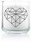 FEEL GOOD CANDLE - Duftkerze im Glas - Kerze mit Motiv als Geschenk für Frauen und zur Dekoration (Geometric Heart, Zimt - Orange)