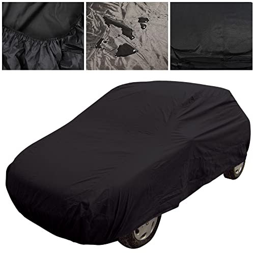 MP Essential Indoor & Outdoor All Season Water Resistant & Breathable Full Car Cover - BLACK (Small - L 160 x W 65 x H 47)