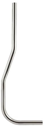 tecuro Spülrohr für WC-Druckspüler - Messing verchromt 700 x 200, 85 mm gekröpft