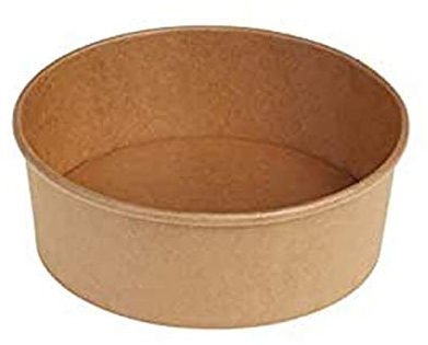 CROKUS 40 ensaladeras Kraft con revestimiento PLA Ø 18,5 x 6,cm – 1,2 L