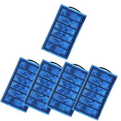 JackSuper 5 cartuchos de filtro de repuesto para filtro de tanque de tortuga, accesorios de filtro interno de acuario, 5 cartuchos de filtro