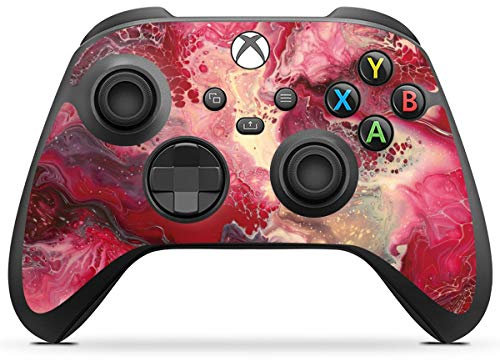 DeinDesign Skin kompatibel mit Microsoft Xbox Series X Controller Folie Sticker pink Abstrakt Marmor