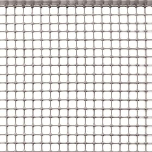 Rete Protezione in Plastica a maglie piccole per balconi, ringhiere, cancelli, disponibili in 5 colori e varie lunghezze h m 1x40 GRIGIO ARGENTO