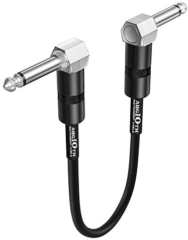 Augioth 15 CM 6 Inch Guitar Patch Cable Performance Guitar Effect Pedal Cables Angled to Angled