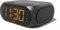 AZATOM Homehub Compact Clock Radio Alarm with Bluetooth and QI Wireless rapid phone charger (Black)