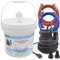 HYDRO MASTER Durchlauferhitzer-Spülset, inklusive 1/6 PS Pumpe, 3,2 Gallonen Eimer mit Schraubdeckel, zwei 1,9 cm hoch x 1,8 m farbcodierte Gummischläuche.