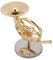 Astibym Miniatur Waldhorn Musikinstrument Ornament Miniatur Puppenhaus Modell Waldhorn Modell für Puppenhaus Dekoration Dekoration for