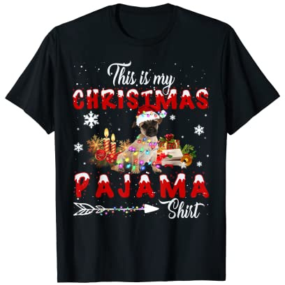 This is My Christmas Pajama Funny Jug Dog Christmas T-Shirt
