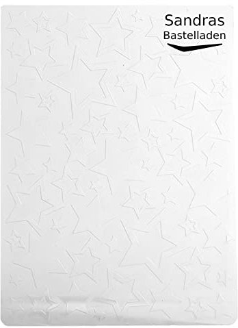 Sandras-Bastelladen Sandras Embossing-Prägefolder/ -Schablone 10,8x15cm Sterne
