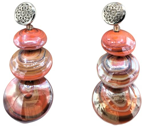 Ohrringe aus Muranoglas, antik, venezianische Murrine, VP 250, S, Glas, Farbe: Blau