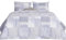 LERUUM Parure de lit 220x240 Adulte Coton Bleu Géométrique Motif Patchwork Aesthetic Housse de Couette 2 Personnes avec 2 Taie Oreiller 65x65