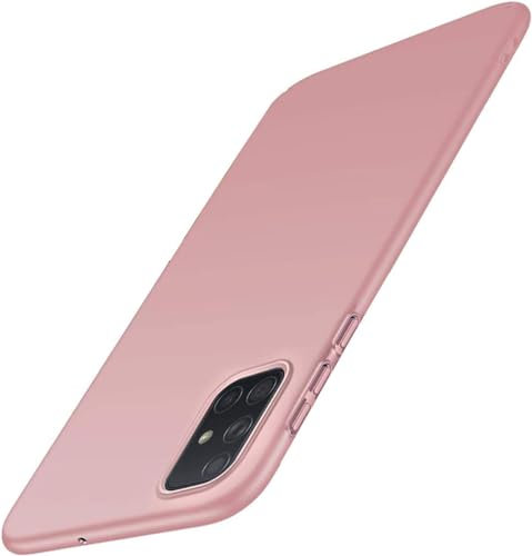 Coque Samsung Galaxy A52 5G/4G, Ultra Fine Mate pour téléphone Portable Housse de Protection Étui Samsung A52S 5G Slim Bumper en PC Anti-dérapante Case Cover Rose