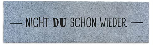 VISUAL STATEMENTS - Fußmatte mit Spruch - Schmutzfangmatte - waschbar, rutschfest - Fußabtreter - 25x85cm