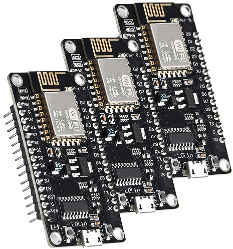 diymore 3 Stück ESP8266 12E WLAN-Entwicklungsboard NodeMCU V3 CH340C Modul kompatibel für IDE/Micropython