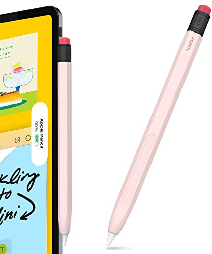 AHASTYLE Classic Pencil Case for Apple Pencil 2nd Generation Silicone Protective Sleeve Apple Pencil Cover Compatible with Magnetic Charging and Double Tap (Pink)
