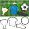 SCRAP COOKING 4 Emporte-Pièces Football - Découpoirs à Biscuits en Inox - Ballon de Foot, Maillot, Chaussure, Coupe - Moules Petits Gâteaux - Accessoires Pâtisserie Anniversaire Déco - 2086