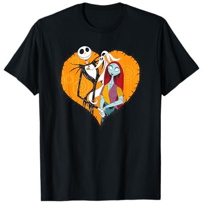 The Nightmare Before Christmas Jack Sally Heart T-Shirt