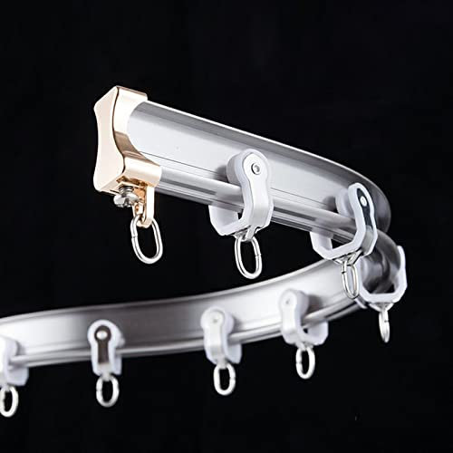 Vorhangschiene Gardinenschiene Gardinenstange Grau Biegbar Decken-/Wandmontage Vorhang-Schiene Für L- / U-förmige Fenster, Flexibel Raumtrenner Wohnmobil Wohnmobile Vorhangstange ( Color : Ceiling Mou