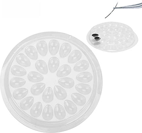 Dekaim Porte Colle pour Cils, 50pcs Porte-Colle pour Cils Jetable Support de Colle pour Extension de Cils en Plastique Transparent