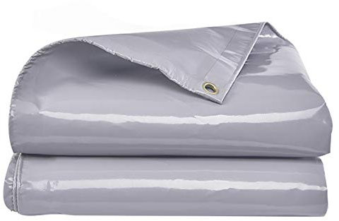 OKUOKA Toldo de Lona de PVC para Tienda de Piscina, toldo de plástico para Exteriores de 5x7, Tela Impermeable portátil a Prueba de Viento, con Ojales (tamaño: 16.40X22.96ft/5X7m)